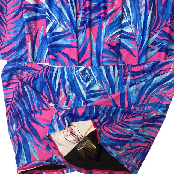 Swimsuits for All Two Piece Skirt Swimsuit Tankini Tropical NEW Size 5XL - Picture 3 of 6